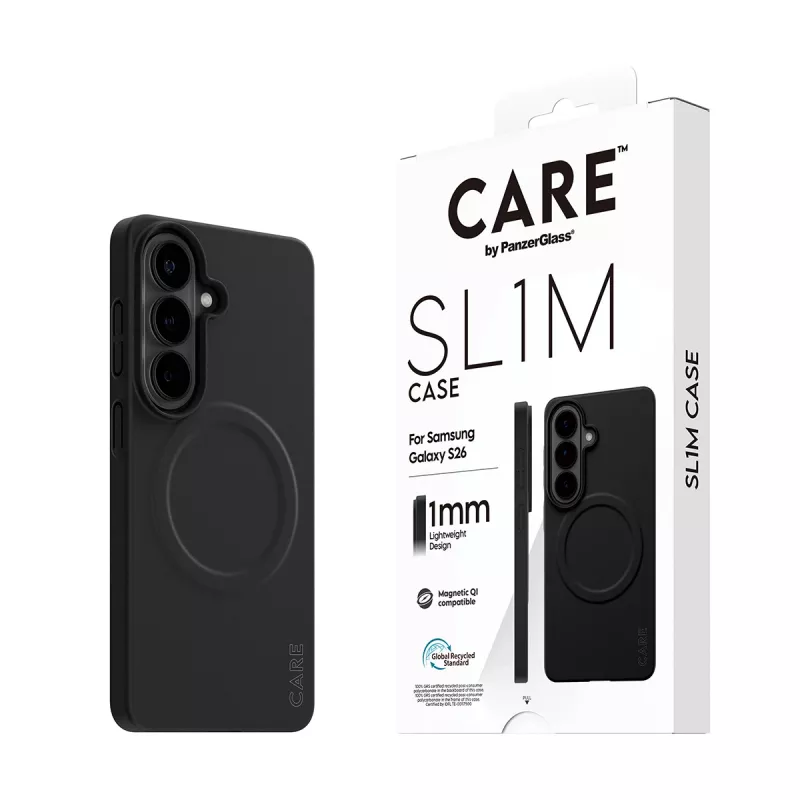 Apsauginis dėklas PanzerGlass CARE SL1M, skirtas Samsung Galaxy S26, juodas