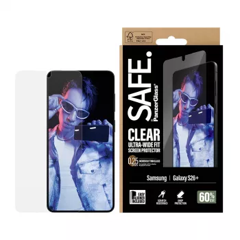 PanzerGlass SAFE. by ® Samsung New Galaxy S 2026 Plus ekrano apsauginė plėvelė – Ultra-Wide Fit su EasyAligner