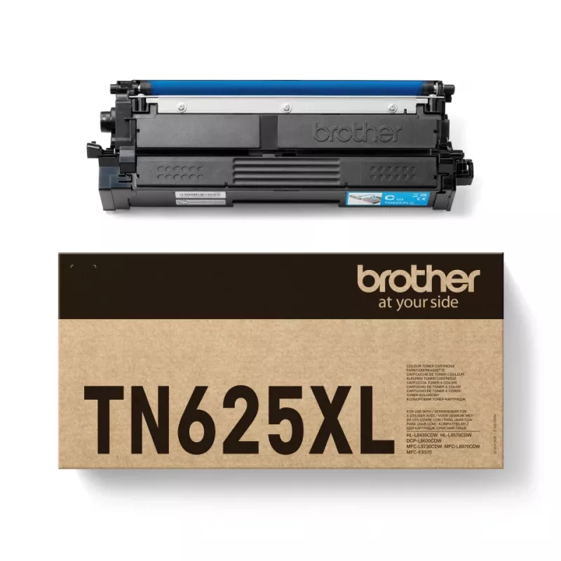 Originali Brother TN-625XLC žalsvai mėlyna (cyan) kasetė, 4500 puslapių, 1 vnt.
