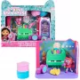 Gabby's Dollhouse Groovy Music Room su DJ Catnip figūrėle, 2 aksesuarais, 2 baldais ir 2 siuntiniais, žaislai vaikams nuo 3 metų