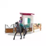 Arklio dėžės rinkinys Schleich HORSE CLUB su Lisa figūrėle ir Storm arkliu, ūkio žaidimų rinkinys, rekomenduojamas amžius 5–12