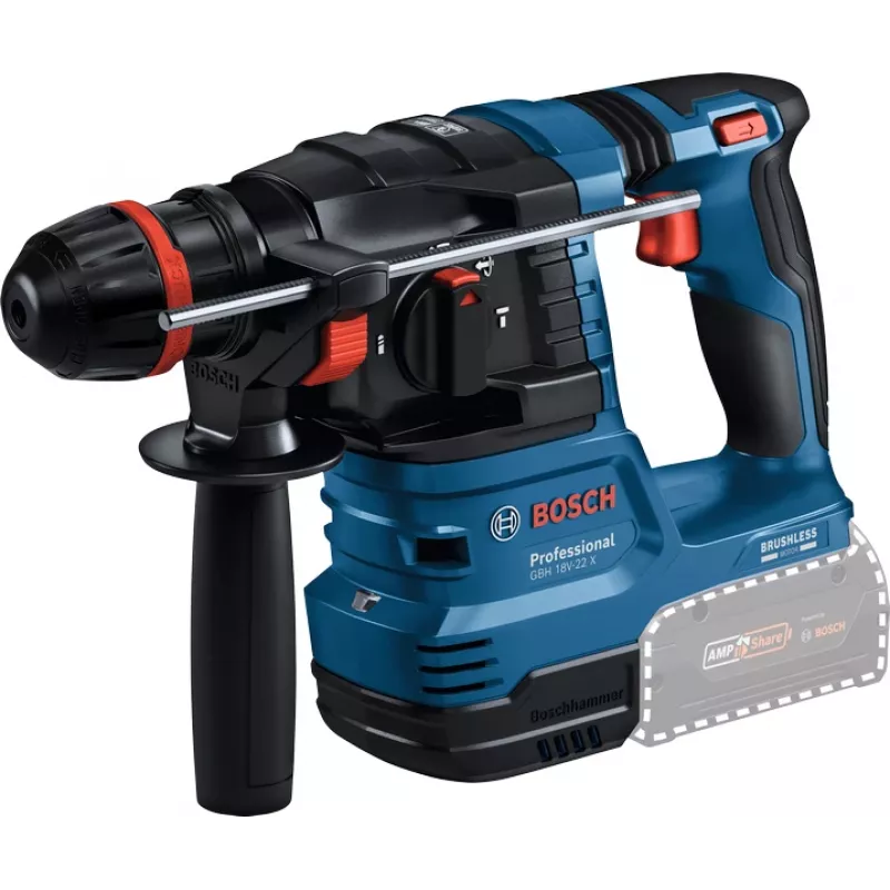 Bosch GBH 18V-22 X Professional SDS Plus akumuliatorinis perforatorius 1050 sūkių/min