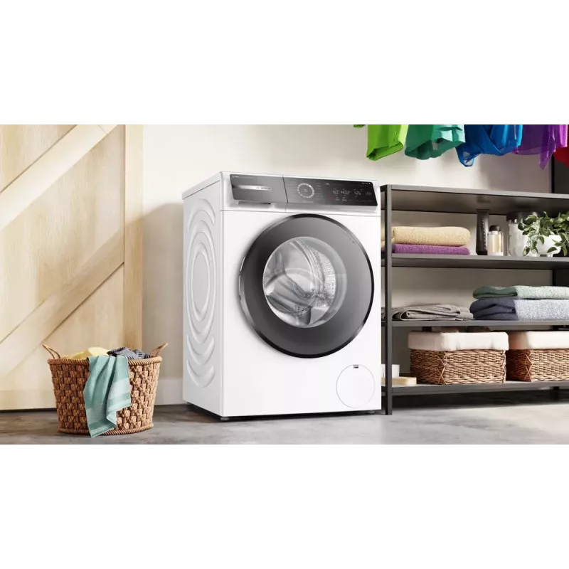 Bosch Serie 8 WGB244040 skalbimo mašina, priekinis pakrovimas, 9 kg, 1257 aps./min., balta