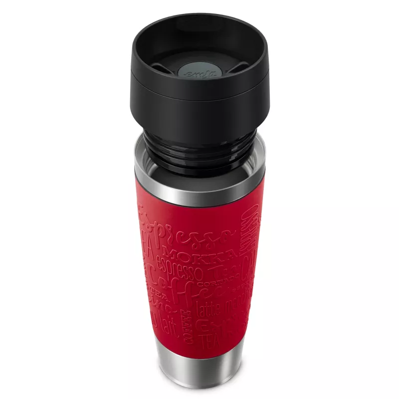 EMSA Travel Mug Classic N2022200 termo puodelis 500 ml juodas, raudonas, nerūdijantis plienas