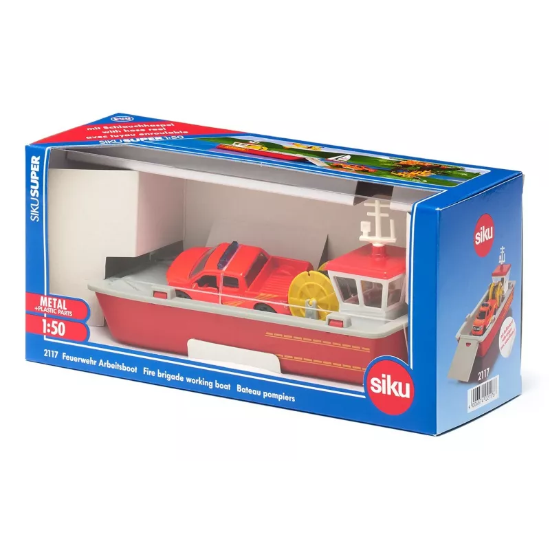 Siku Fire Brigade priešgaisrinė darbo valtis modelis 1:50