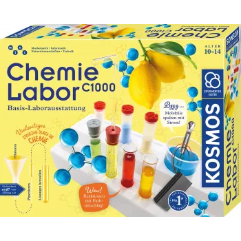 Kosmos Chemielabor C1000 chemijos eksperimentų rinkinys, 125 eksperimentai, nuo 10 metų