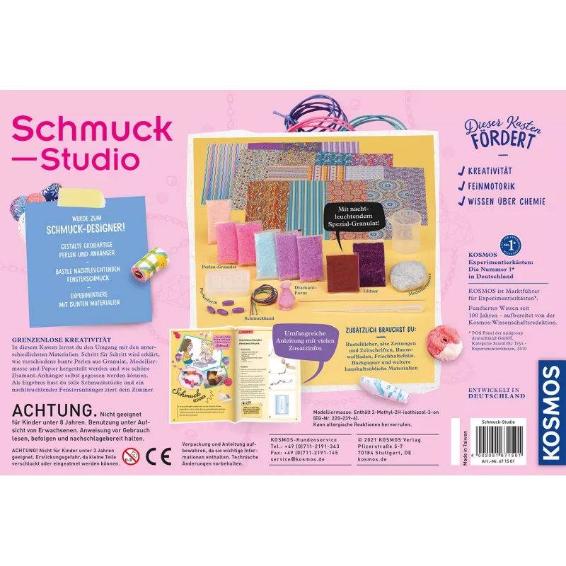 Kosmos Schmuck-Studio papuošalų rinkinys, įvairiaspalvis, 8–12 metų