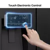 Hisense Šaldytuvas Side by Side RS818N4TFE, Laisvai Pastatomas, Amerikietiškos Durys, Juodas, Liečiamas, LED, Ekranas Ant Durų