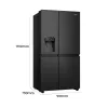 Hisense Šaldytuvas Side by Side RS818N4TFE, Laisvai Pastatomas, Amerikietiškos Durys, Juodas, Liečiamas, LED, Ekranas Ant Durų