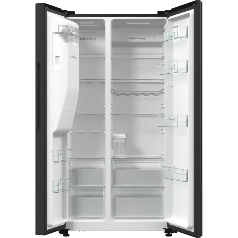Šaldytuvas Hisense RS5P535NTFE šoninės durys, laisvai pastatomas, 566 L, juodas