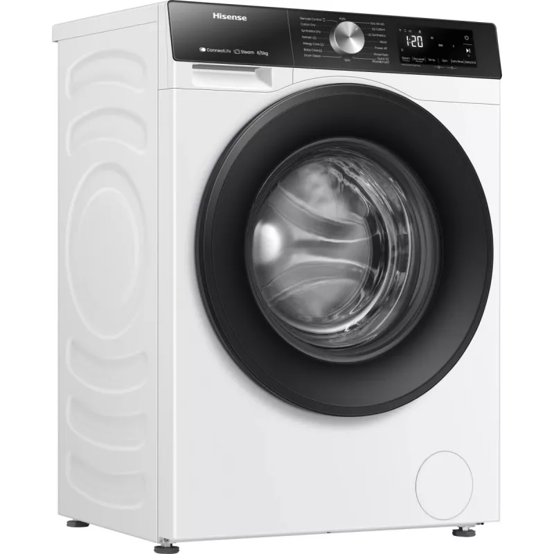 Skalbimo džiovintuvas Hisense WD3S8043BW3, laisvai pastatomas, baltas