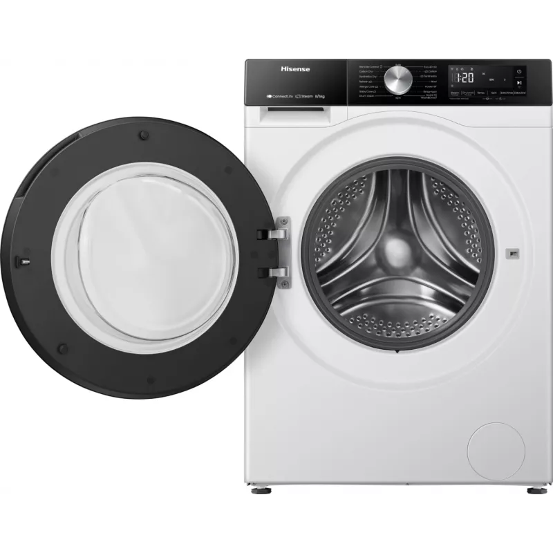 Skalbimo džiovintuvas Hisense WD3S8043BW3, laisvai pastatomas, baltas