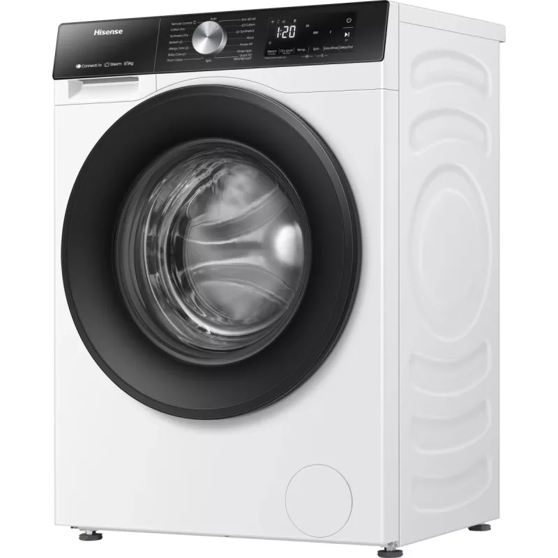 Skalbimo džiovintuvas Hisense WD3S8043BW3, laisvai pastatomas, baltas