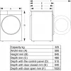 Skalbimo džiovintuvas Hisense WD3S8043BW3, laisvai pastatomas, baltas