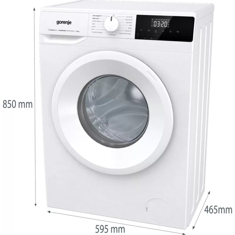 Gorenje WNHPI62SCPS/DE skalbyklė su priekiniu pakrovimu 6 kg 1200 aps./min. Balta