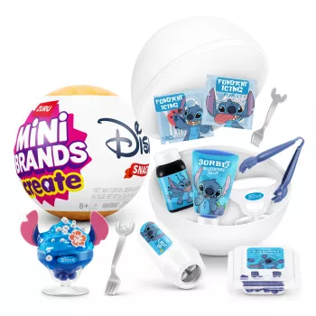Mini Brands Create Disney Snacks 1 serijos kapsulė, virtuvės rinkinys, 8 m., baterijos įtrauktos, LR44, įvairiaspalvis