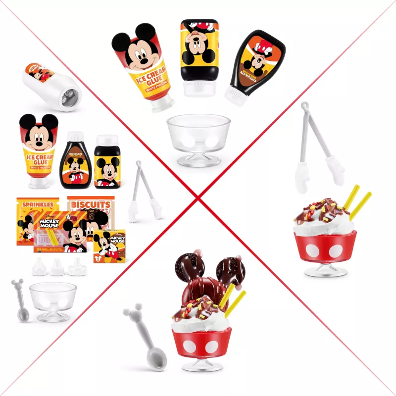 Mini Brands Create Disney Snacks 1 serijos kapsulė, virtuvės rinkinys, 8 m., baterijos įtrauktos, LR44, įvairiaspalvis