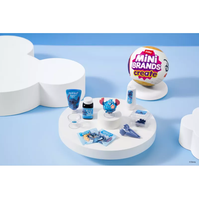 Mini Brands Create Disney Snacks 1 serijos kapsulė, virtuvės rinkinys, 8 m., baterijos įtrauktos, LR44, įvairiaspalvis