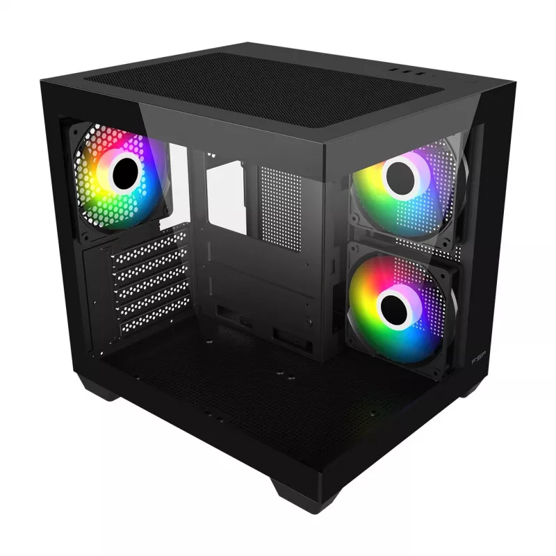 Fortron FSP Geh Mini S140 BA korpusas micro-ATX / M-ITX, ARGB, juodas