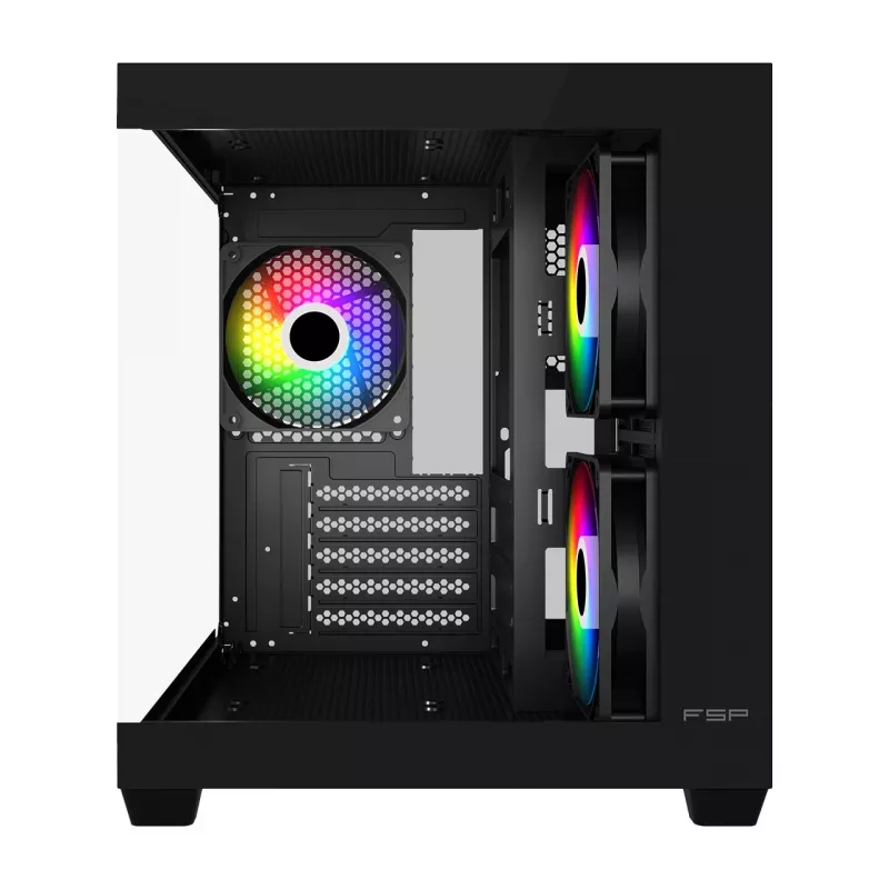 Fortron FSP Geh Mini S140 BA korpusas micro-ATX / M-ITX, ARGB, juodas