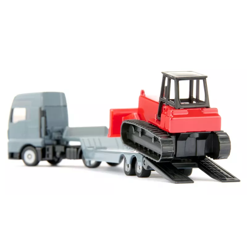 Siku MAN sunkvežimis su buldozeriu, modelis 1:87, MAN, pilka, raudona