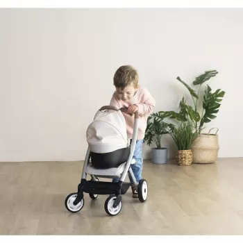 Lėlių vežimėlis 3 viename Simba-Dickie Smoby Maxi-Cosi smėlio spalvos