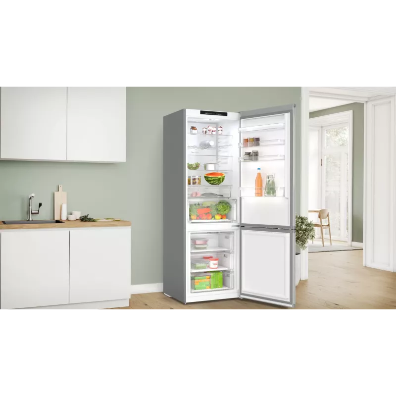 Bosch Serie 4 KGN492IAF laisvai pastatomas šaldytuvas-šaldiklis, 440 L, nerūdijančio plieno