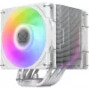 CPU aušintuvas SCYTHE Mugen 6 Dual Fan White ARGB Edition, du 120 mm ventiliatoriai, baltas