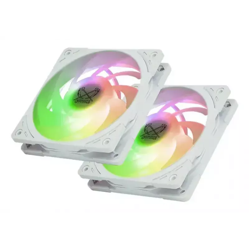 CPU aušintuvas SCYTHE Mugen 6 Dual Fan White ARGB Edition, du 120 mm ventiliatoriai, baltas