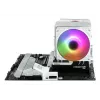 CPU aušintuvas SCYTHE Mugen 6 Dual Fan White ARGB Edition, du 120 mm ventiliatoriai, baltas