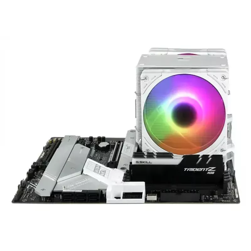 CPU aušintuvas SCYTHE Mugen 6 Dual Fan White ARGB Edition, du 120 mm ventiliatoriai, baltas