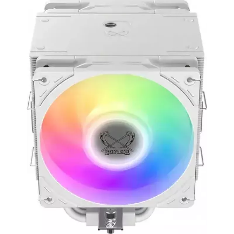 CPU aušintuvas SCYTHE Mugen 6 Dual Fan White ARGB Edition, du 120 mm ventiliatoriai, baltas