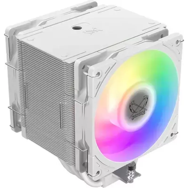 CPU aušintuvas SCYTHE Mugen 6 Dual Fan White ARGB Edition, du 120 mm ventiliatoriai, baltas