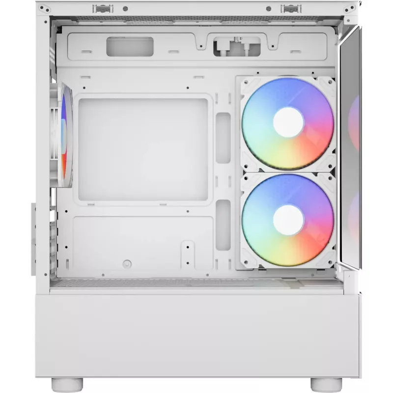 Korpusas AEROCOOL Viewport Mini-G-WT-v4 ARGB, baltas, su dviem grūdinto stiklo plokštėmis
