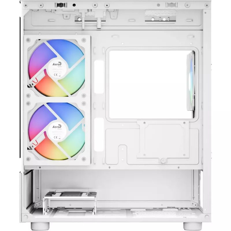 Korpusas AEROCOOL Viewport Mini-G-WT-v4 ARGB, baltas, su dviem grūdinto stiklo plokštėmis