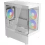Korpusas AEROCOOL Viewport Mini-G-WT-v4 ARGB, baltas, su dviem grūdinto stiklo plokštėmis