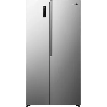 Šaldytuvas su šaldikliu Gorenje NRS917E41X SI, American door, pilkas, 2 durys, jutiklinis, LED