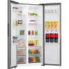 Šaldytuvas su šaldikliu Gorenje NRS917E41X SI, American door, pilkas, 2 durys, jutiklinis, LED