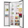 Šaldytuvas su šaldikliu Gorenje NRS917E41X SI, American door, pilkas, 2 durys, jutiklinis, LED