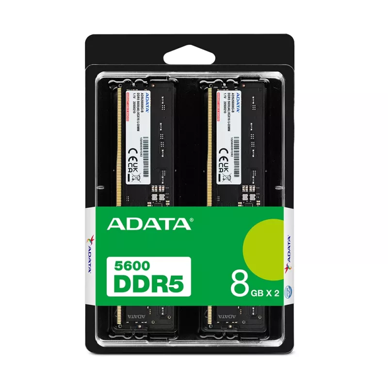 ADATA Premier DDR5-5600 U-DIMM 16 GB (2 x 8 GB) dviejų modulių rinkinys, AD5U56008G-DT