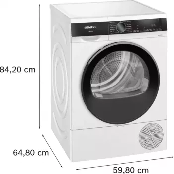 Siemens iQ500 WQ33G2D41 džiovinimo mašina Laisvai pastatoma Pakrovimas iš priekio 9 kg Balta
