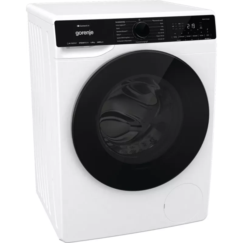 Gorenje WPNA84A2TS skalbimo mašina priekinis pakrovimas 8 kg 1400 aps./min. Juoda, Balta