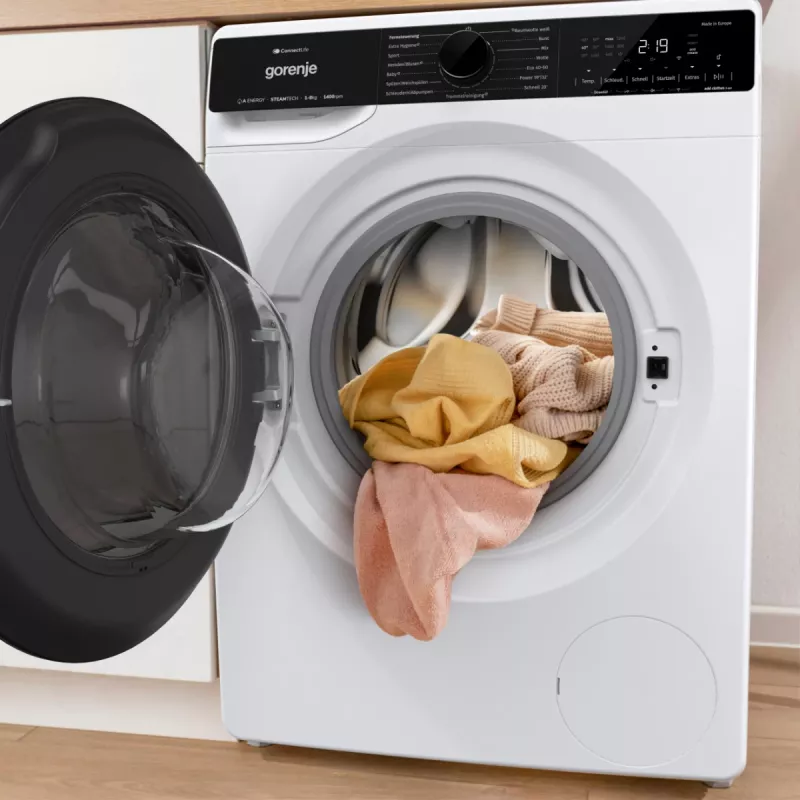 Gorenje WPNA84A2TS skalbimo mašina priekinis pakrovimas 8 kg 1400 aps./min. Juoda, Balta