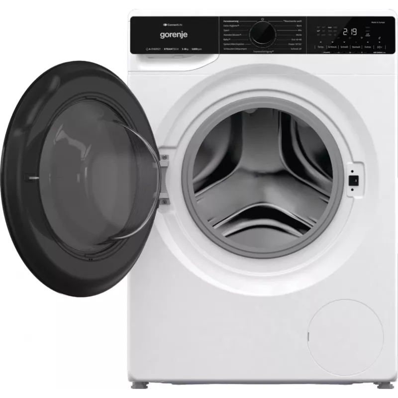 Gorenje WPNA84A2TS skalbimo mašina priekinis pakrovimas 8 kg 1400 aps./min. Juoda, Balta