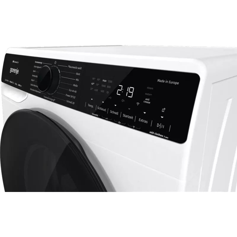 Gorenje WPNA84A2TS skalbimo mašina priekinis pakrovimas 8 kg 1400 aps./min. Juoda, Balta