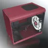 RAIJINTEK METIS PLUS Mini bokštinis kompiuterio korpusas raudonas — Mini-ITX, 1x 3,5 colio vieta, 4x 2,5 colio vietos, 120 mm ventiliatoriai