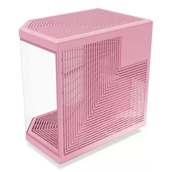 HYTE Y70 Milk Midi Tower PC korpusas, rožinis – palaiko 120/140 mm ventiliatorius, 2,5 colio ir 3,5 colio diskus, maitinimo šaltinį apačioje, 320×470×470 mm