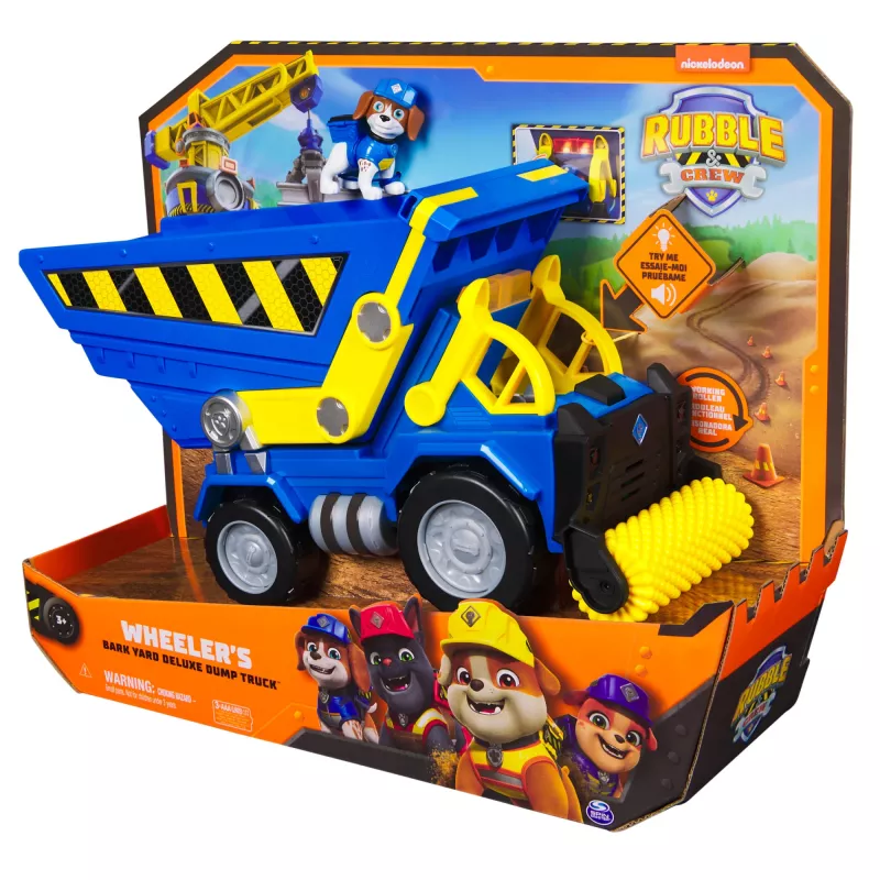 Rubble & Crew Bark Yardo Deluxe Savivartis su Šviesomis, Garsais ir Wheeler Figūrėle, Žaislai Vaikams Nuo 3 Metų