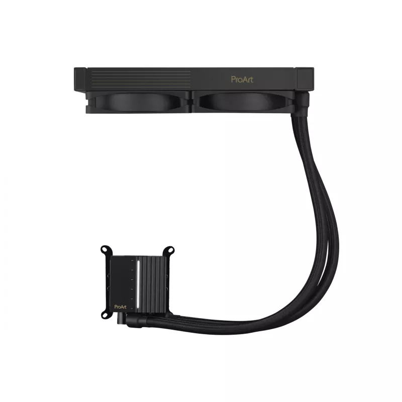 ASUS ProArt LC 240 skysčio aušintuvas, 240 mm radiatorius, 120 mm ventiliatoriai, juodas, palaiko LGA1700/AM5/AM4/115x/1200
