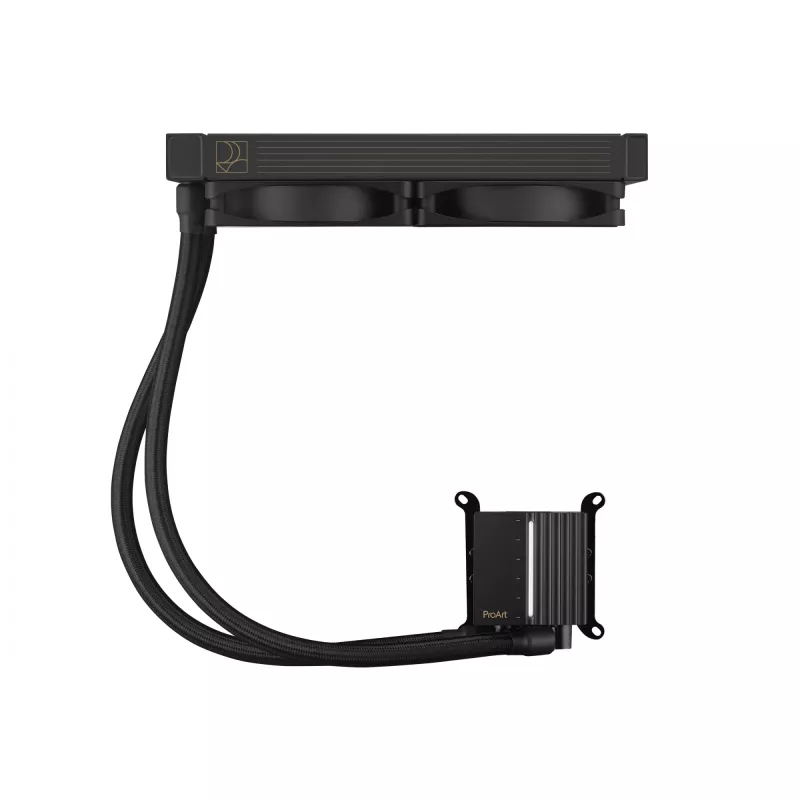 ASUS ProArt LC 240 skysčio aušintuvas, 240 mm radiatorius, 120 mm ventiliatoriai, juodas, palaiko LGA1700/AM5/AM4/115x/1200